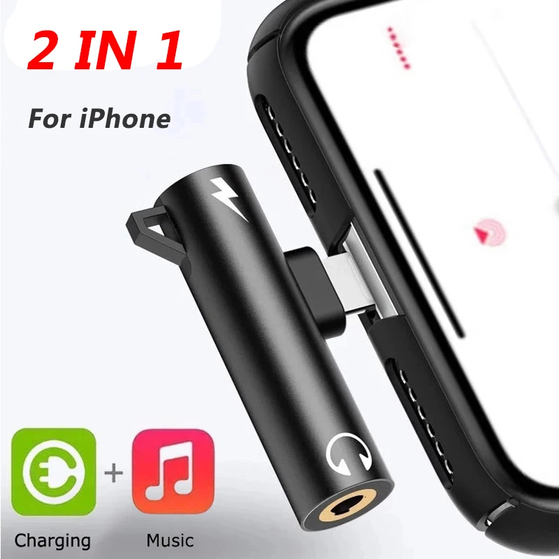 Earphone Splitter Jack - 2 In1 Adapter Splitter For iPhone