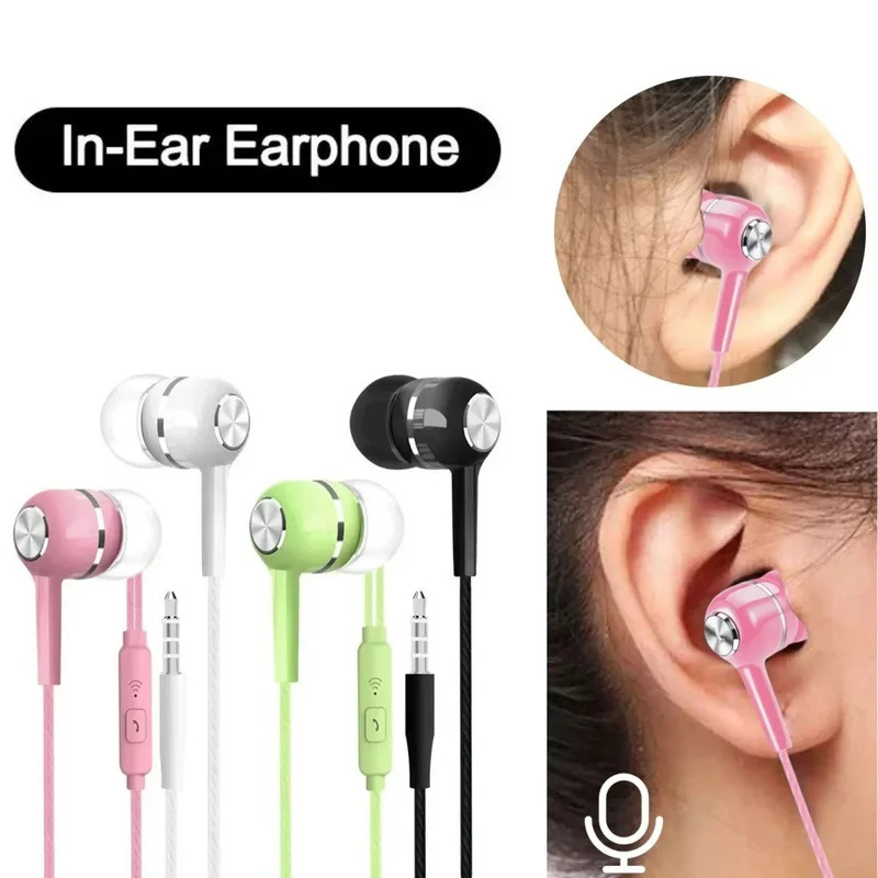 Wired Earphone Mic - 1/2/3/4Pcs 3.5mm Wired Earphone In Ear