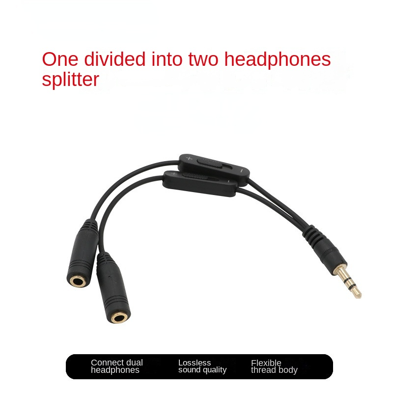 Earphone Splitter Jack - 3.5 Jack Splitter Male To 2