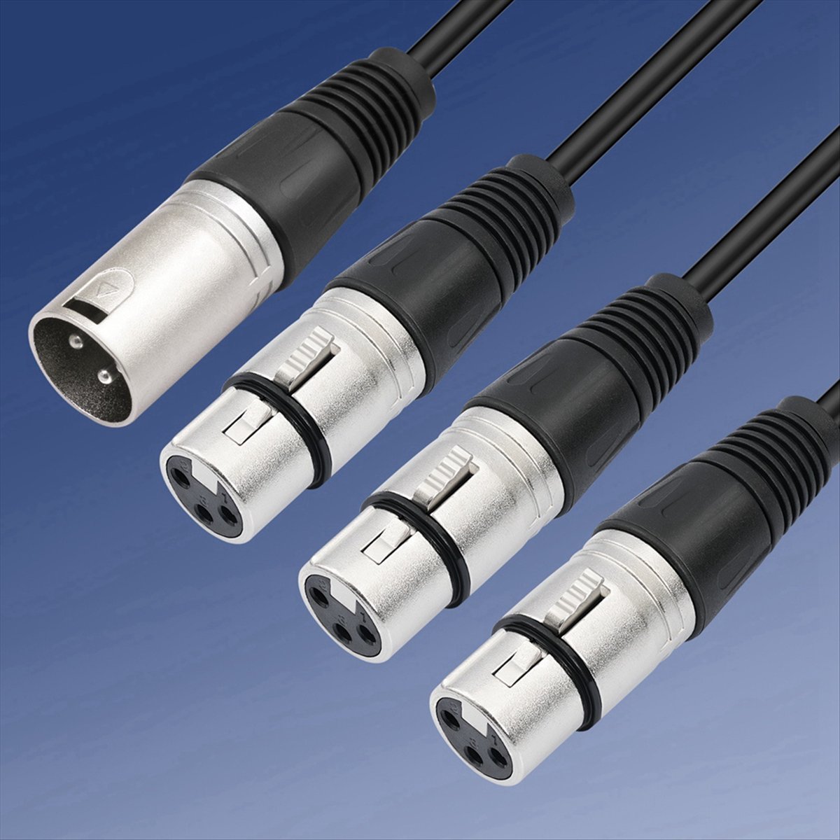 (PQWN) 3Pin XLR Male to 3 Fema - огляд і ціна Audio Splitter Y