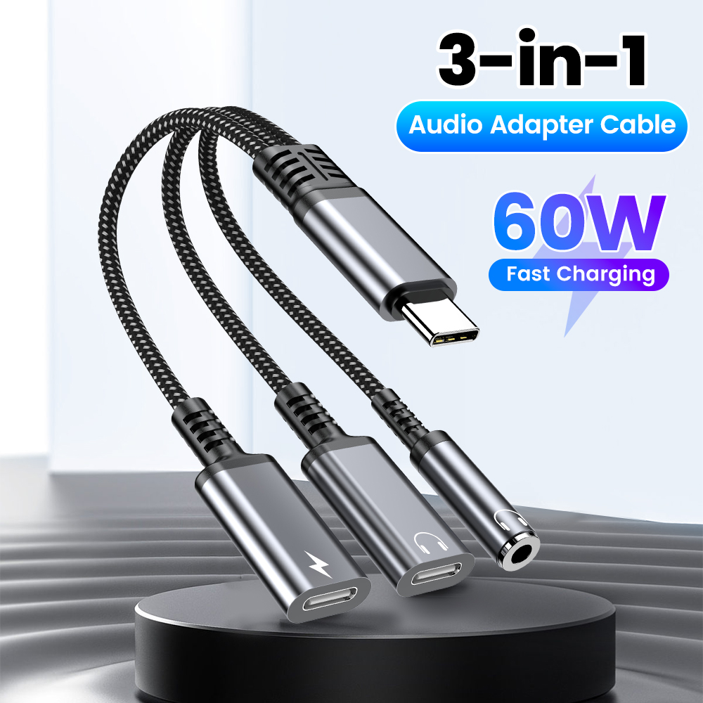 Type C Audio Adapter Cable 3in - огляд і ціна Earphone Splitter Jack